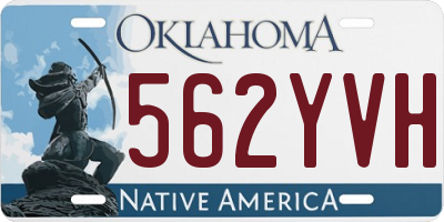 OK license plate 562YVH
