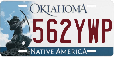 OK license plate 562YWP