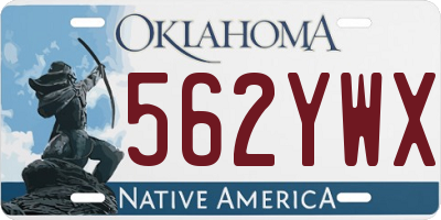 OK license plate 562YWX