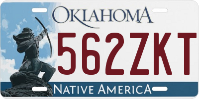 OK license plate 562ZKT