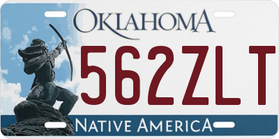 OK license plate 562ZLT
