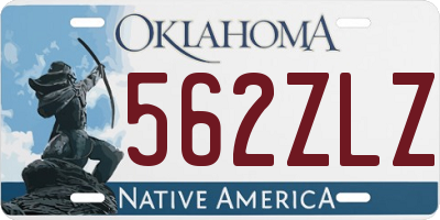 OK license plate 562ZLZ