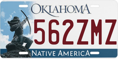 OK license plate 562ZMZ