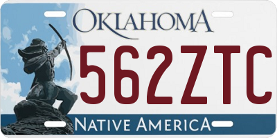OK license plate 562ZTC