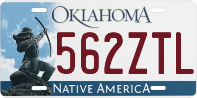 OK license plate 562ZTL