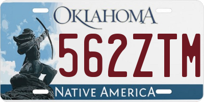 OK license plate 562ZTM
