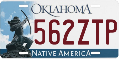 OK license plate 562ZTP
