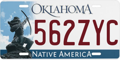 OK license plate 562ZYC