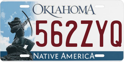 OK license plate 562ZYQ