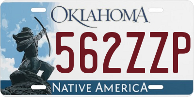 OK license plate 562ZZP