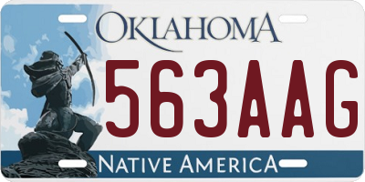 OK license plate 563AAG