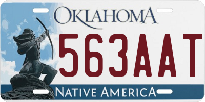 OK license plate 563AAT