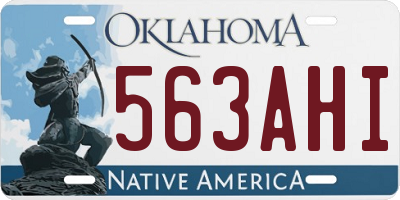 OK license plate 563AHI