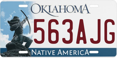 OK license plate 563AJG