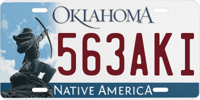 OK license plate 563AKI
