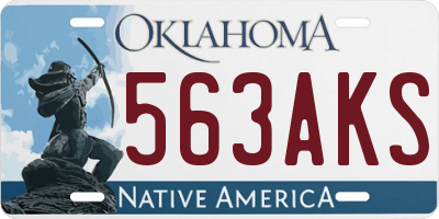 OK license plate 563AKS