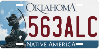 OK license plate 563ALC