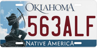 OK license plate 563ALF