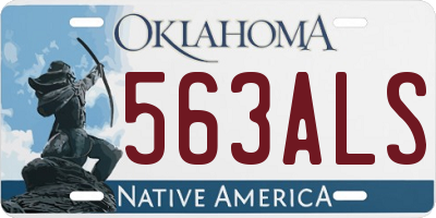 OK license plate 563ALS