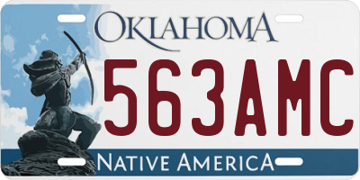 OK license plate 563AMC