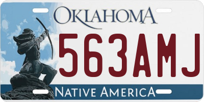 OK license plate 563AMJ