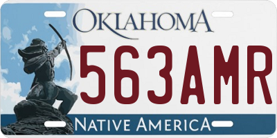 OK license plate 563AMR