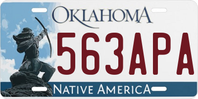 OK license plate 563APA