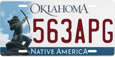 OK license plate 563APG