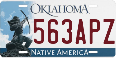 OK license plate 563APZ