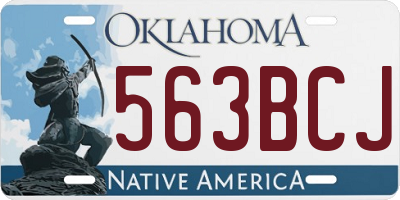 OK license plate 563BCJ