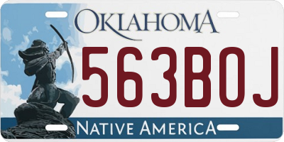 OK license plate 563BOJ