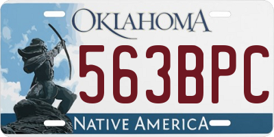 OK license plate 563BPC