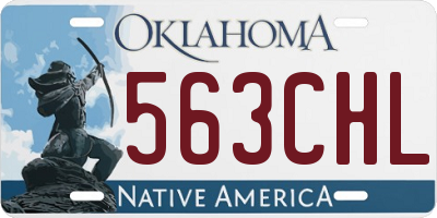 OK license plate 563CHL