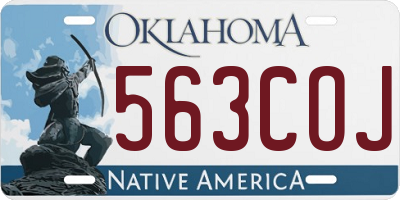 OK license plate 563COJ
