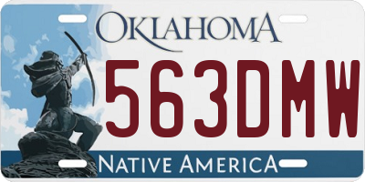 OK license plate 563DMW