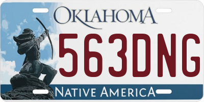 OK license plate 563DNG
