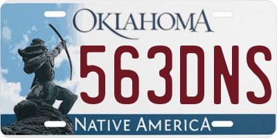 OK license plate 563DNS
