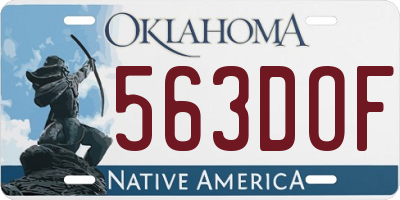 OK license plate 563DOF
