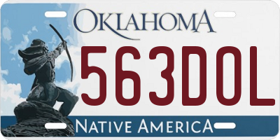OK license plate 563DOL