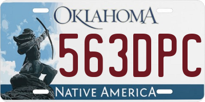 OK license plate 563DPC