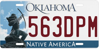 OK license plate 563DPM
