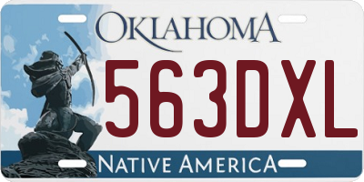 OK license plate 563DXL