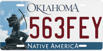 OK license plate 563FEY
