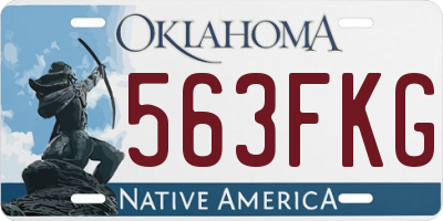 OK license plate 563FKG