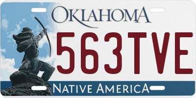 OK license plate 563TVE