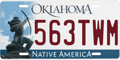 OK license plate 563TWM