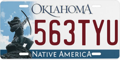 OK license plate 563TYU
