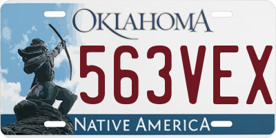OK license plate 563VEX