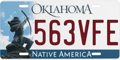OK license plate 563VFE