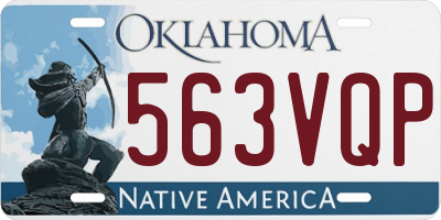 OK license plate 563VQP